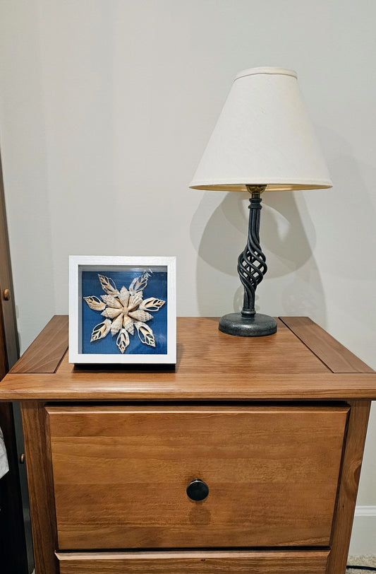 Brown Chula Shells on fabric 5.5.5x5.5